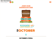 Tablet Screenshot of pizzicatopizza.com